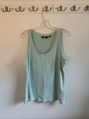 Lands' End Ribbed Tank Top in Light Mint